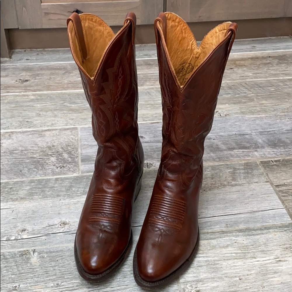 El Dorado Handmade Vanquished Calf Cowboy Boots 9W
